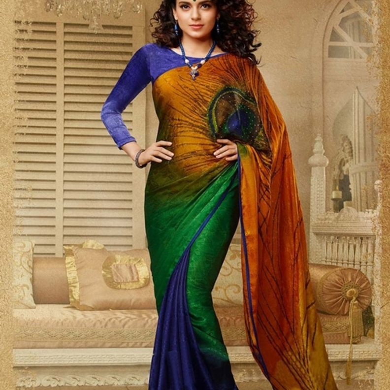 آشوريا راي متألقة باسلوب ناعم بالساري الانيق