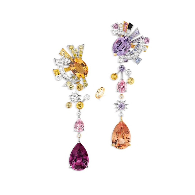 الأحجار الكريمة ترصع أجمل الأقراط المتدلية في مجموعات المجوهرات الفاخرة