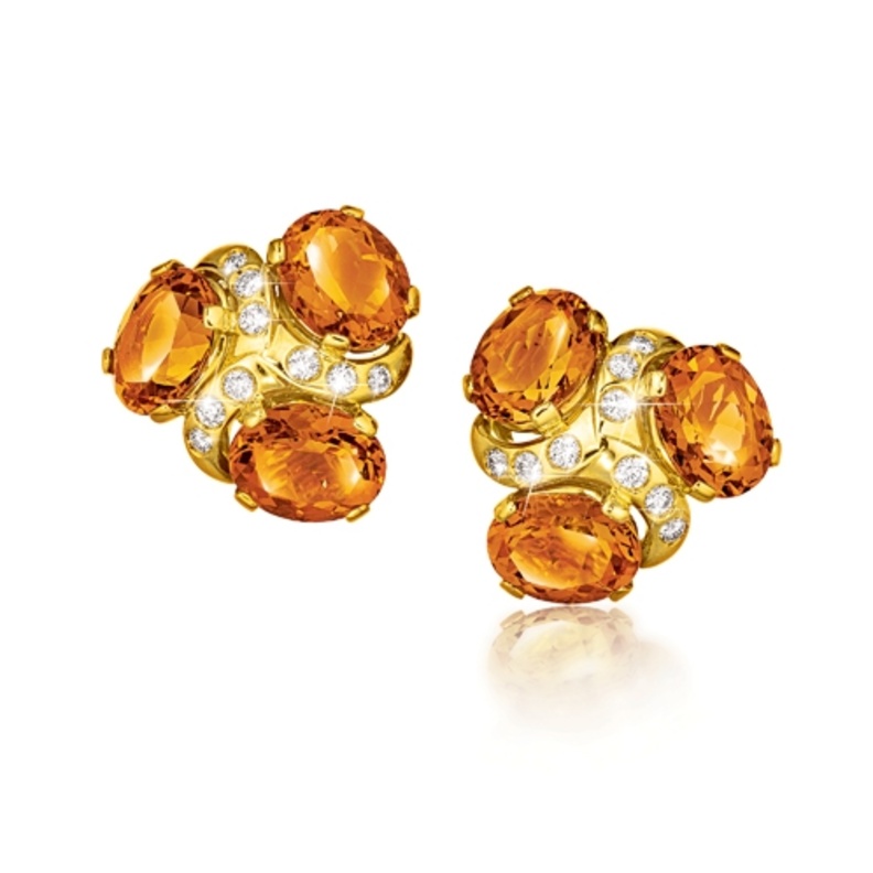 أقراط Three Stone من فيردورا Verdura