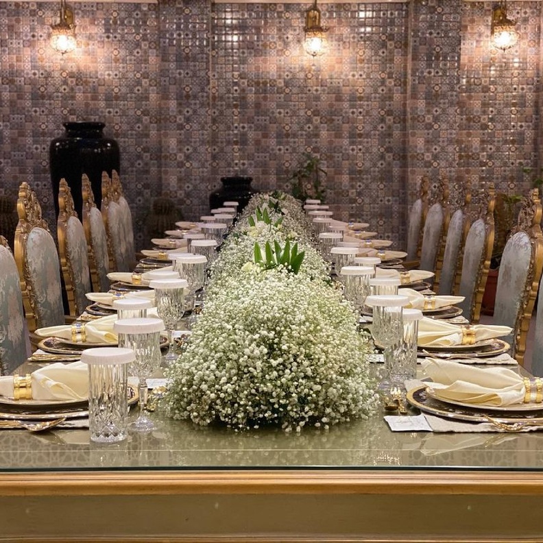 ثيمات زفاف باللون الاخضر من تنفيذ سعد الفهد