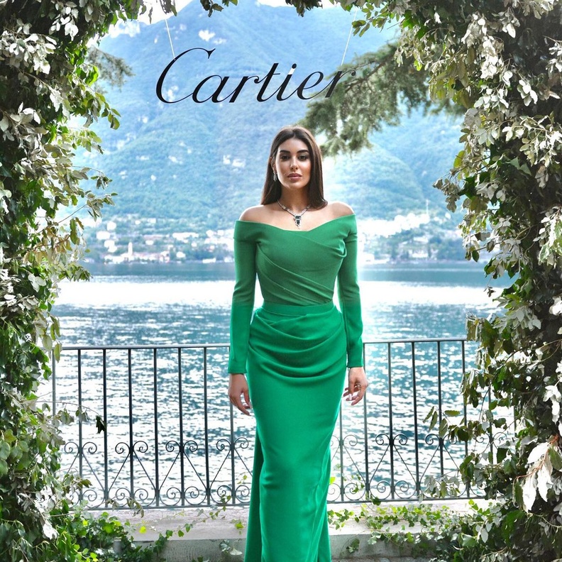ياسمين صبري خطفت الأنظار في حفل Cartier بفستان أخضر من تصميم نيكولا جبران