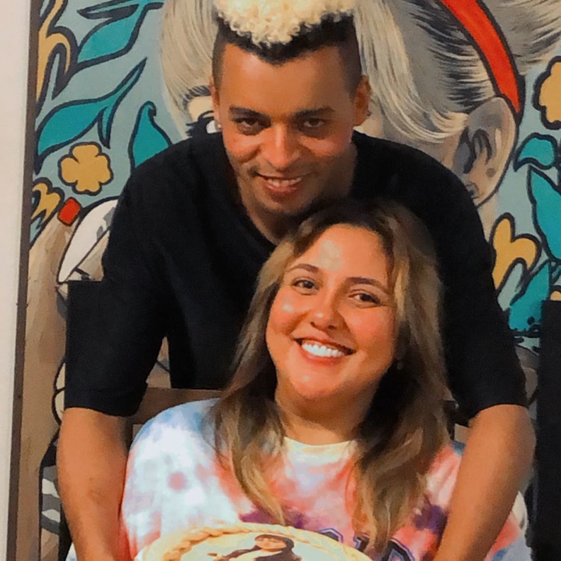 مي كساب وزوجها- صورة من حساب مي كساب على انستقرام