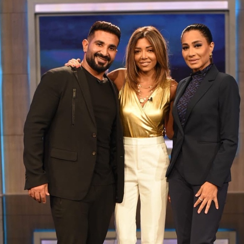 أحمد سعد وزوجته وبسمة وهبة- صورة من حساب بسمة وهبة على انستقرام