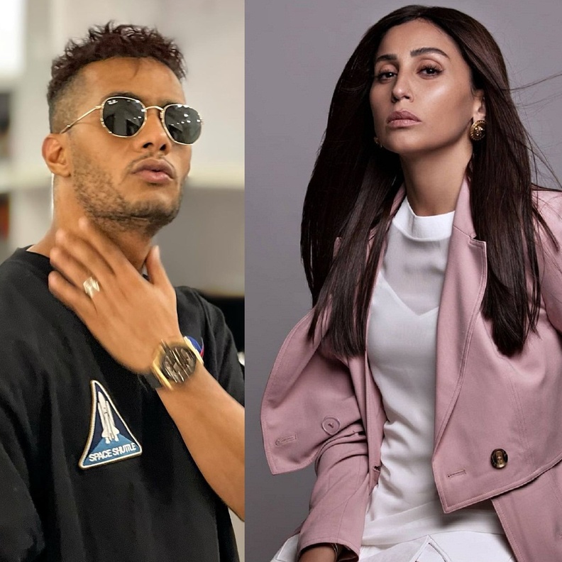 محمد رمضان ودينا الشربيني- صورة من حساب محمد رمضان ودينا الشربيني على انستقرام