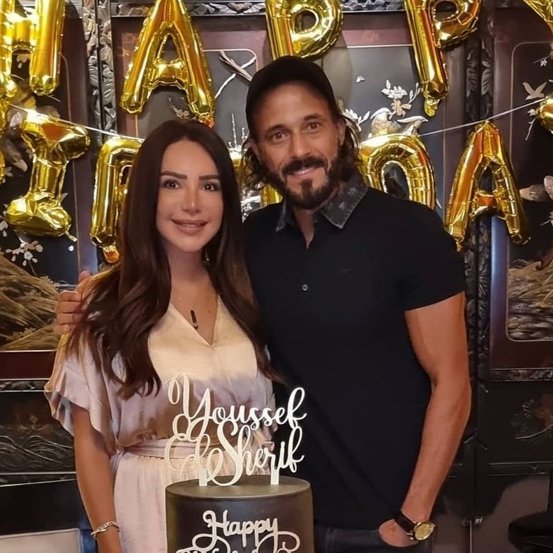 يوسف الشريف وإنجي علاء- صورة من حساب إنجي علاء على انستقرام