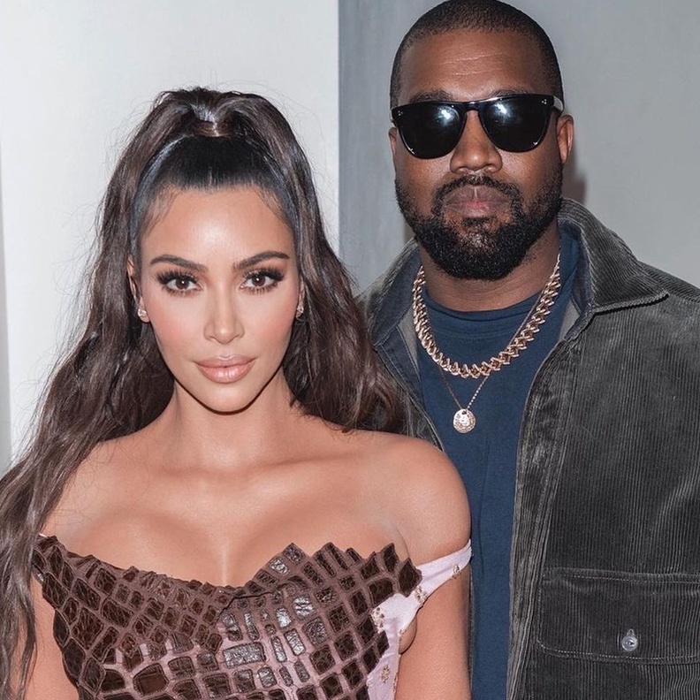 كيم كارداشيان وكاني ويست- صورة من حساب كيم كارداشيان على انستقرام