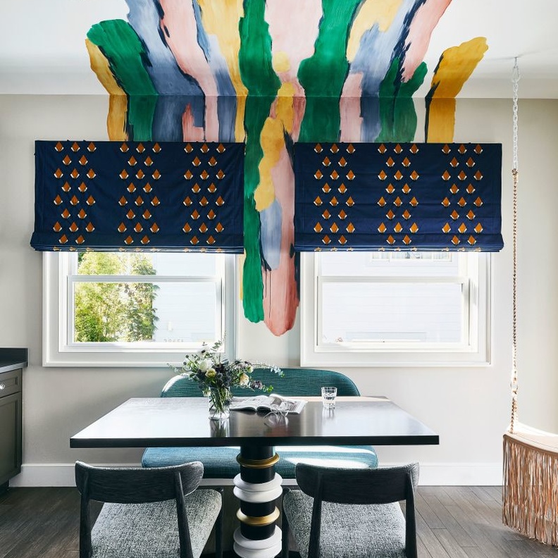 ألوان تجمع السقف بالجدار لمظهر عصوي مميز