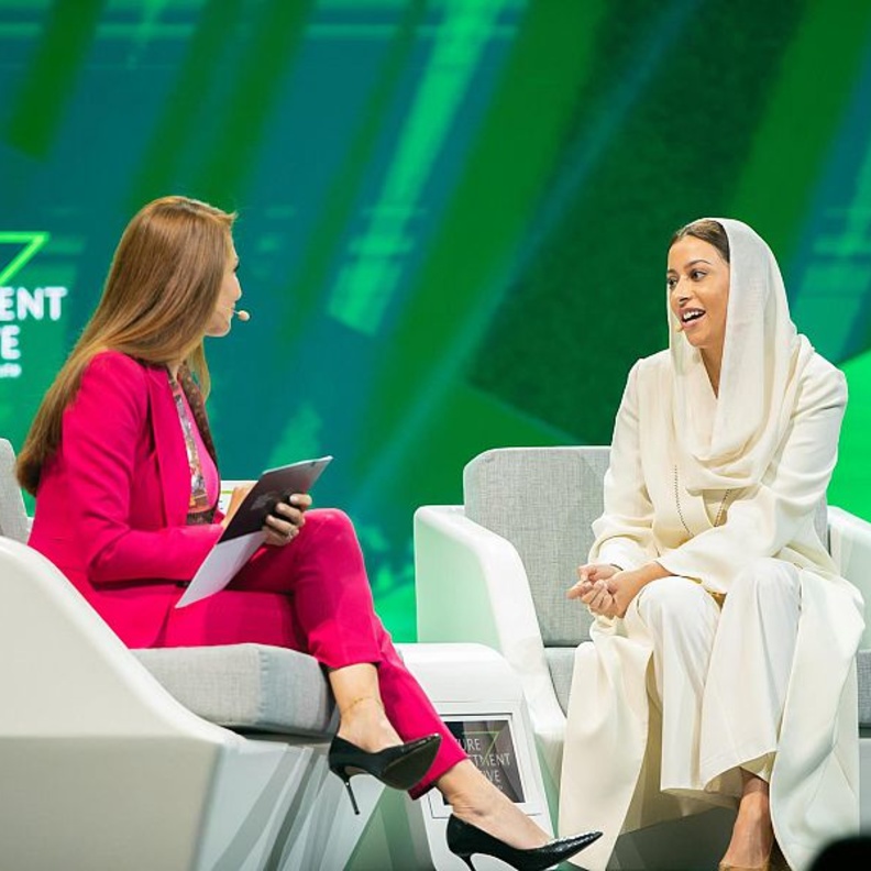 الأميرة نورة بنت فيصل خلال جلسة بعنوان مستقبل مستدام للأزياء الصورة من واس