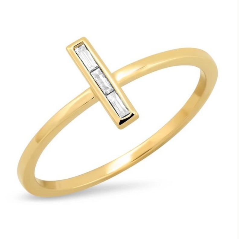 خاتم Hera Baguette Diamond Bar من Sig Ward jewelry