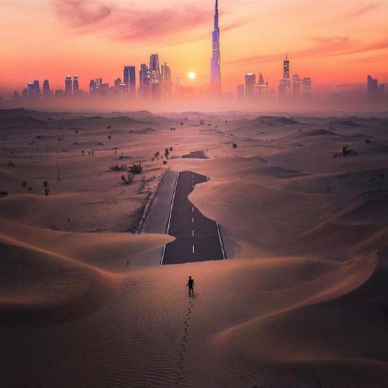 رحلات التخييم للعروسين ستكون في خريف دبي اجمل- انستغرام dubai