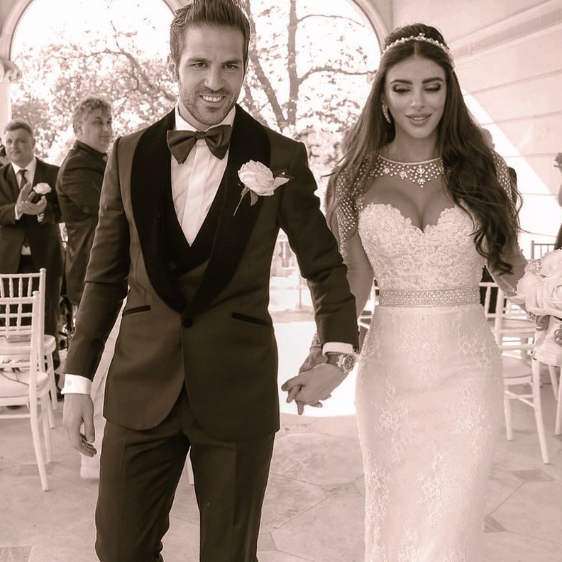 فابريغاس تزوج من اللبنانية دانييلا سمعان= انستغرام دانييلا