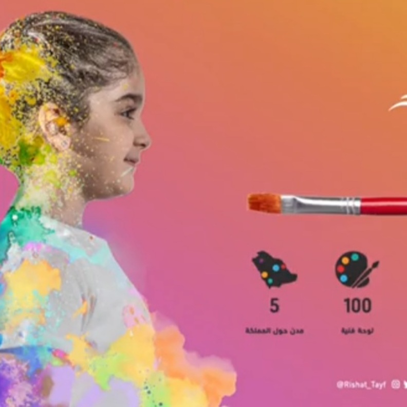 مشروع ريشة طيف 100 طفل توحدي يعرضون فنونهم التشكيلية في خمس مدن سعودية