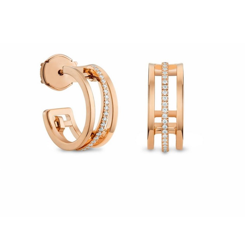 موديلات اقراط دائرية من الذهب الوردي للعروس الراقية من دار De Beers