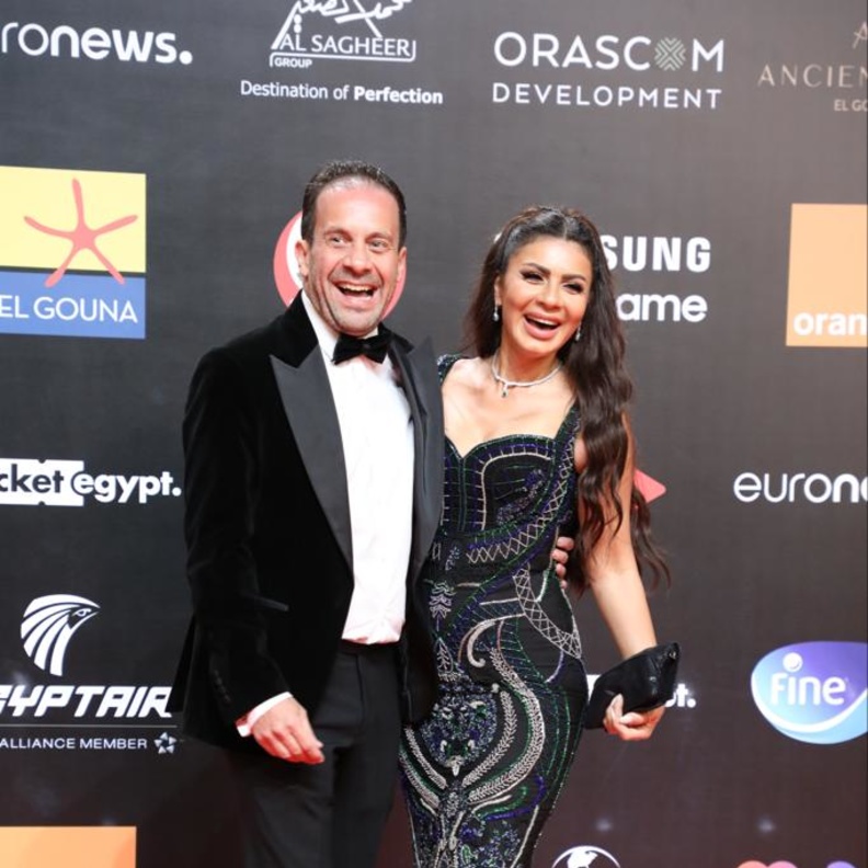 نجلاء بدر وزوجها 