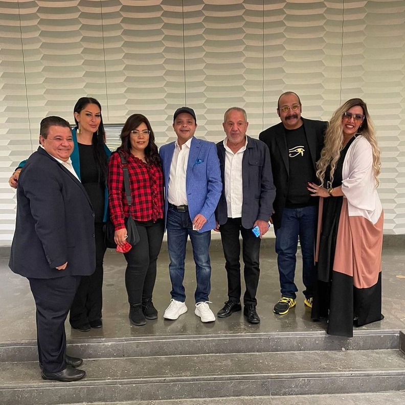 نجوم مسرحية "سلام مربع" في المؤتمر الصحفي