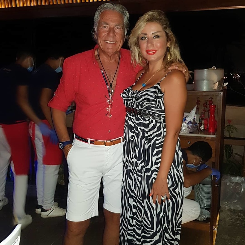 الفنان مصطفى فهمي وفاتن موسى 