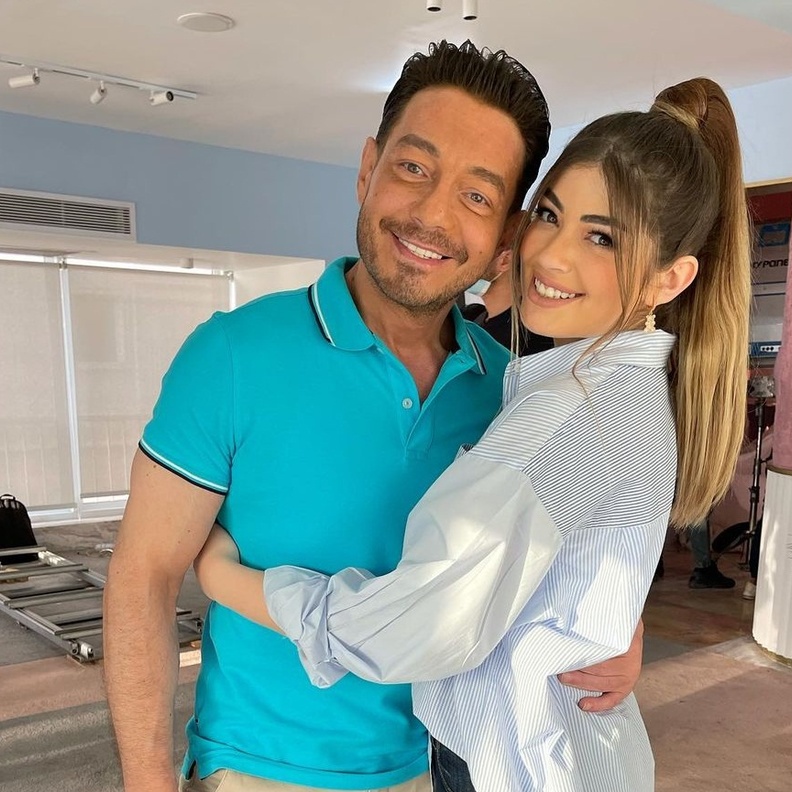 أحمد زاهر وابنته ليلى