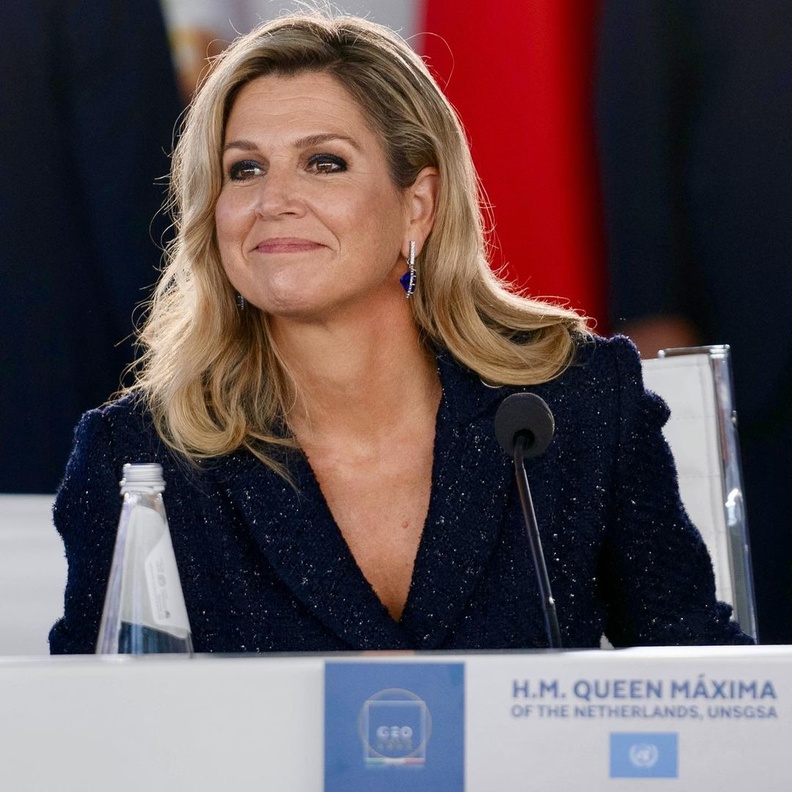 الملكة ماكسيما تشارك في قمة مجموعة العشرين في روما