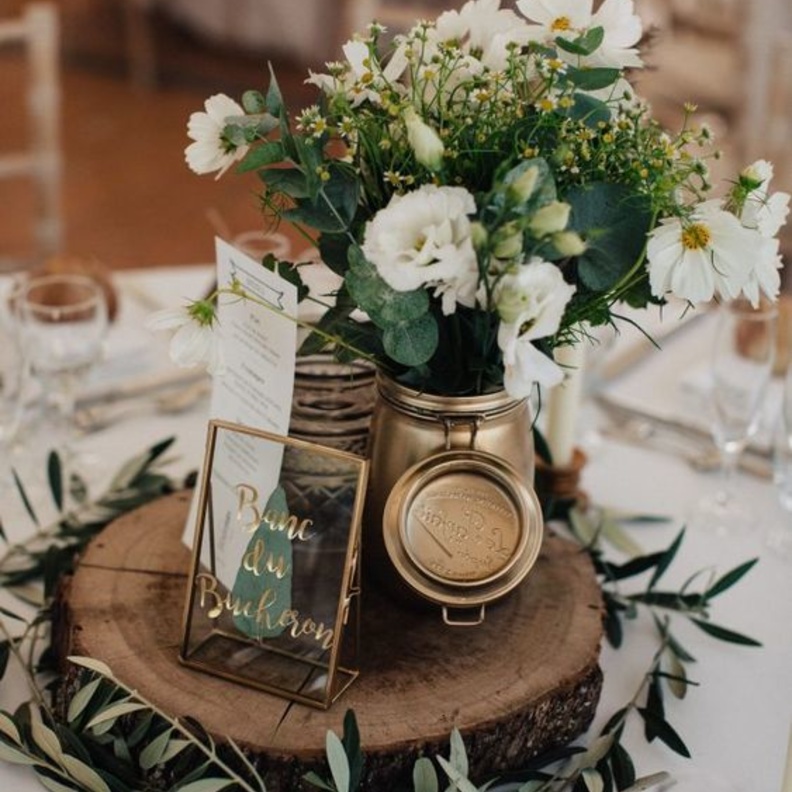 أجمل سنتربيس طاولات الزفاف من الخشب