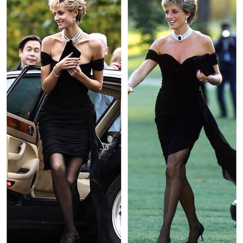 إعادة إحياء أناقة الراحلة ديانا بفستان السهرة الأحمر الحيوي