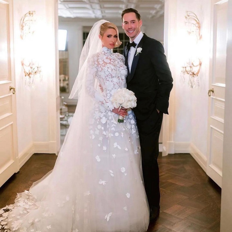 باريس هيلتون في  حفل زفافها انستقرام@parishilton