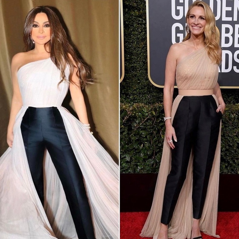 صور إليسا تكرر نفس إطلالة جوليا روبرتس من الـ2019 فهل تفوقت عليها