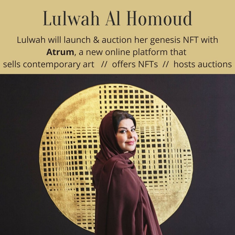 مزاد فني رقمي للفنانة السعودية العالمية لولوة الحمود لأول مرة في المملكة