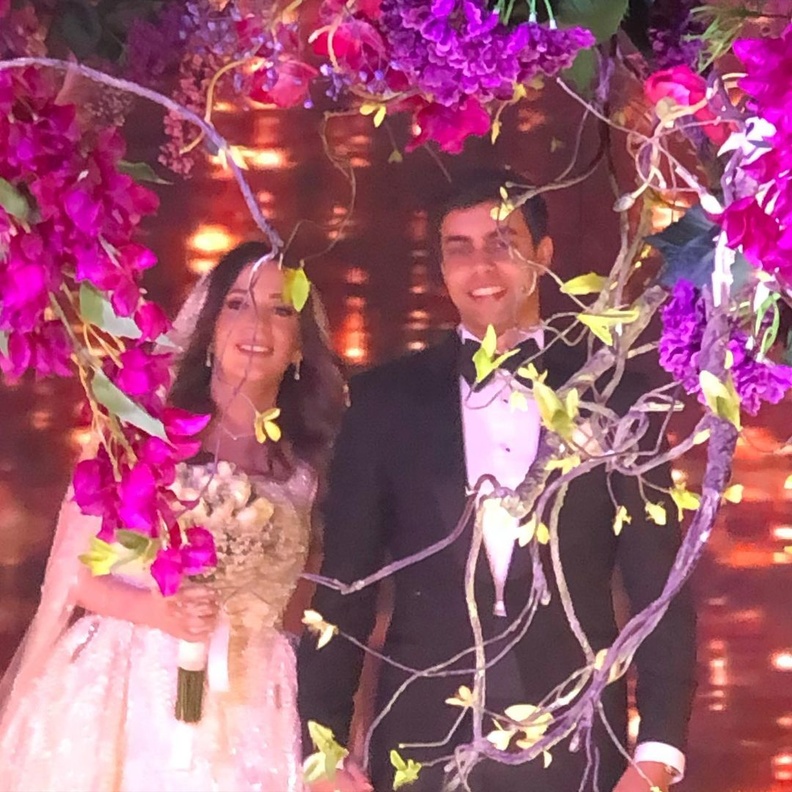 نجل مصطفى قمر في حفل زفافه- انستغرام الفنان مصطفى قمر