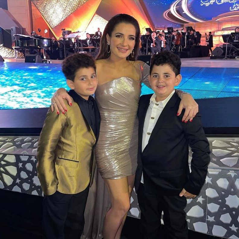 أبناء أصالة نصري يدعمونها في حفلها بدار الأوبرا 