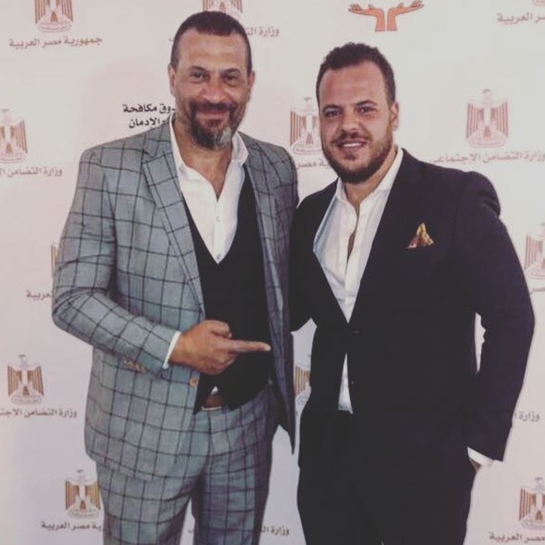 ماجد المصري ونجله الأكبر أحمد المصري 