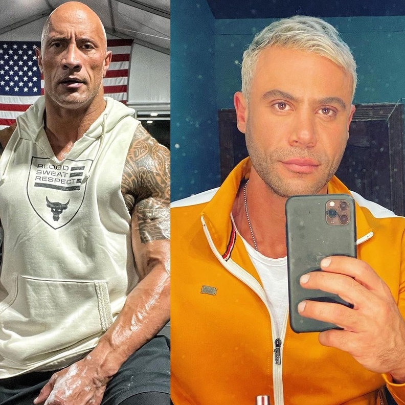 محمد إمام وذا روك