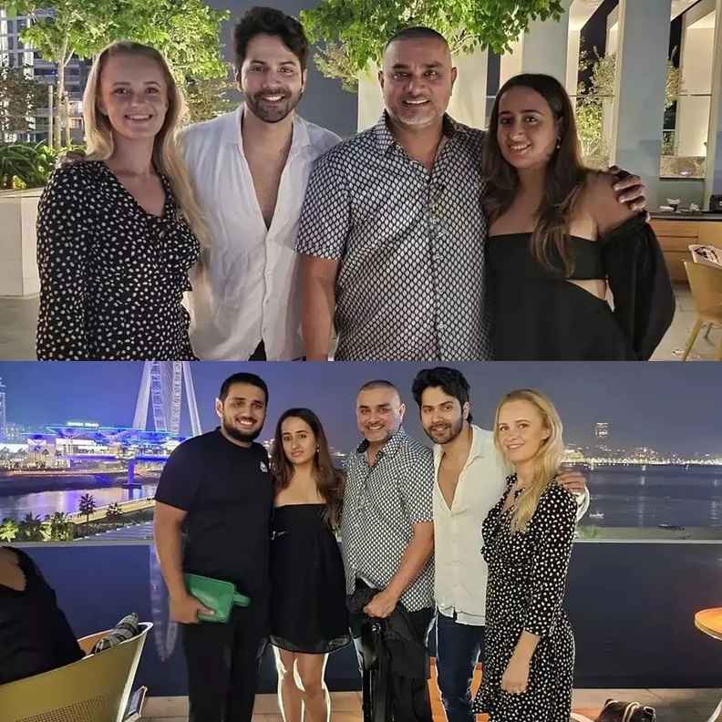 ارون داوان وزوجته في رحلة في دبي