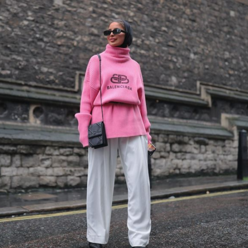 تنسيق البنطلون الابيض للمحجبات لمختلف المناسبات 