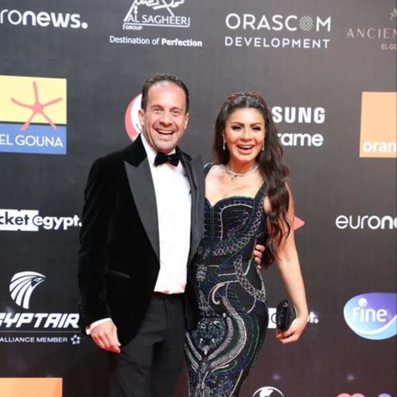 نجلاء بدر وزوجها 