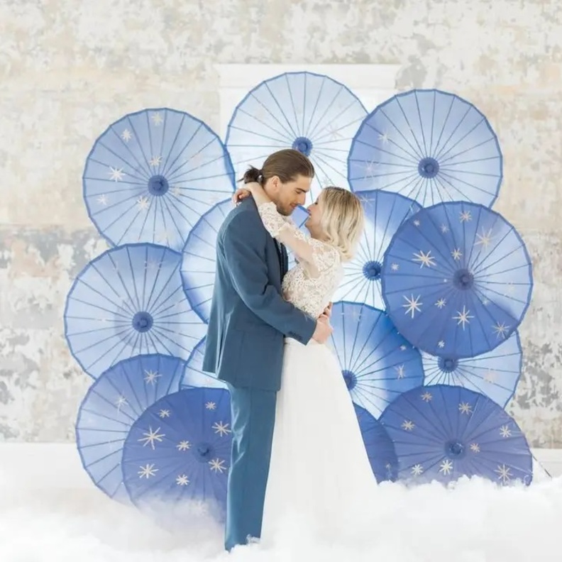 ثيم الزفاف الأزرق