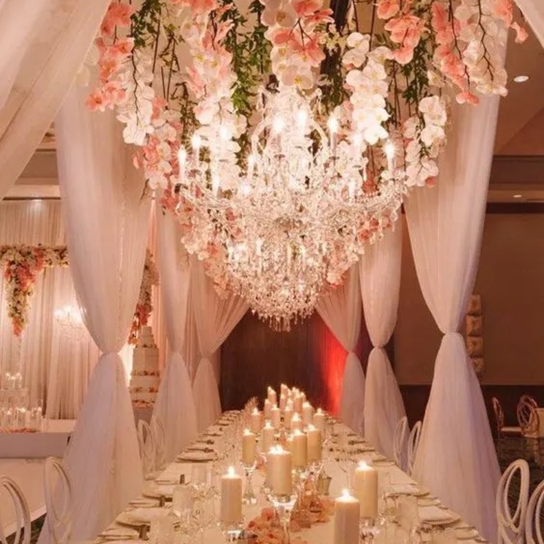 أروع أفكار ثريات حفلات الزفاف