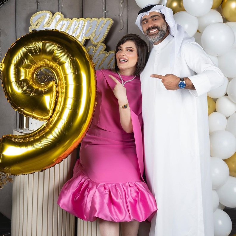 اول عيد زواج لـ هبة الدري ونواف العلي بعد عودتهما لبعض