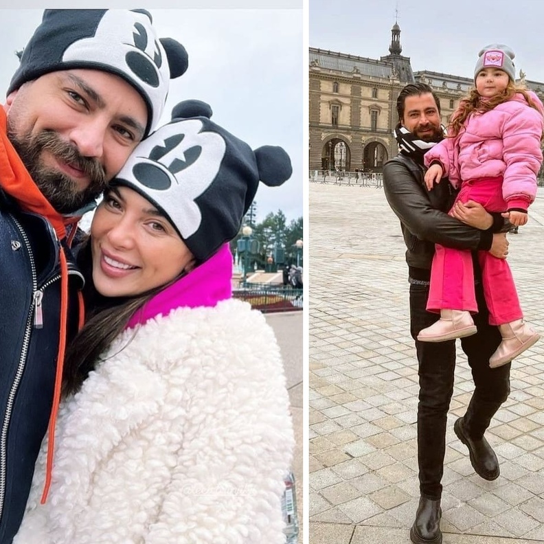 معتصم النهار يودع نهاية عام 2021 مع عائلته في باريس ويحتفل بعيد ميلاد ابنته