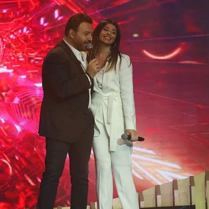 عاصي الحلاني وابنته 