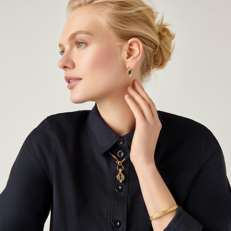 أجمل الأقراط المرصعة بالأحجار الكريمة الأرجوانية (1)