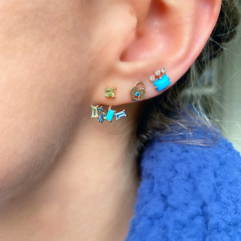 أجمل تصاميم أقراط Ear Jackets الملونة (1)