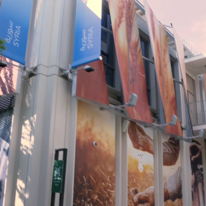 الجناح السوري يجسد حضارة غنية ساهمت في تطور تاريخ البشرية