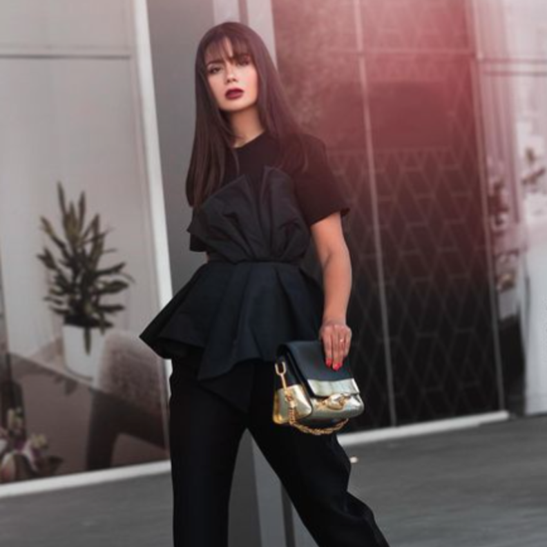 أجمل تنسيقات أزياء باللون الاسود مستوحاة من ديما الاسدي