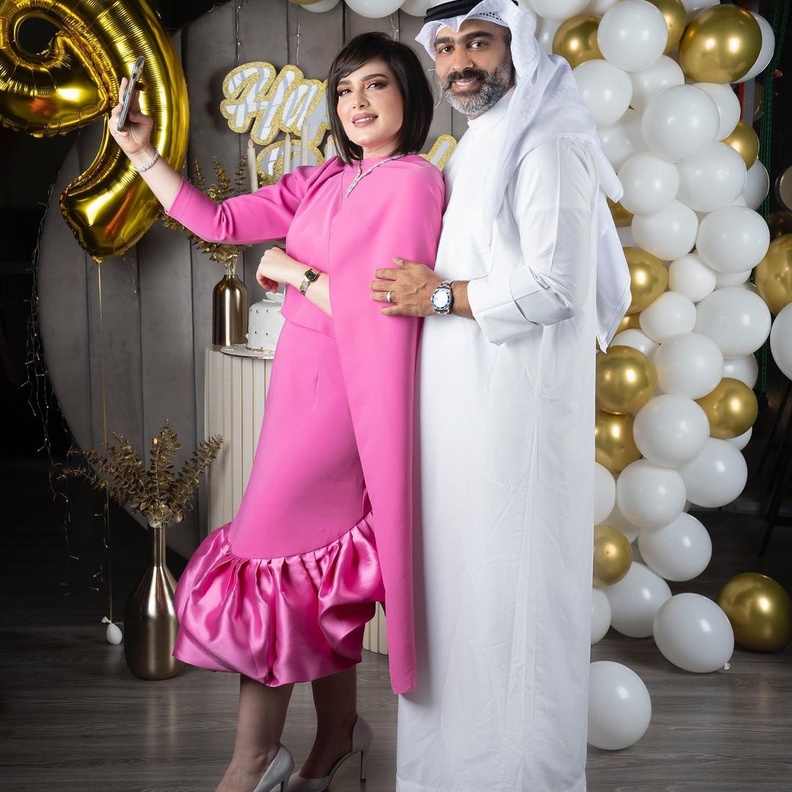 هبة الدري وزوجها نواف العلي- انستغرام هبة