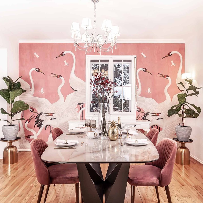 ورق جدران مميز لغرف طعام أنيقة