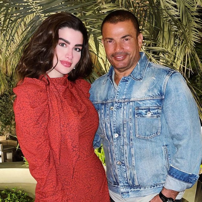 روان بن حسين تحتفل بعيد ميلادها برفقة عمرو دياب