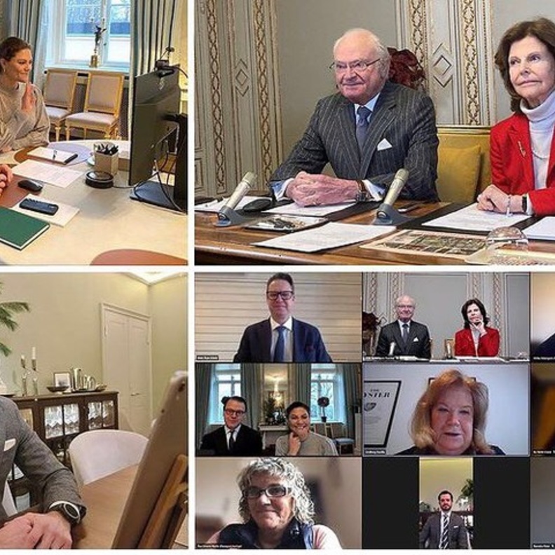 العائلة المالكة السويدية في اجتماع عبر الإنترنت حول أولمبياد بكين 2022