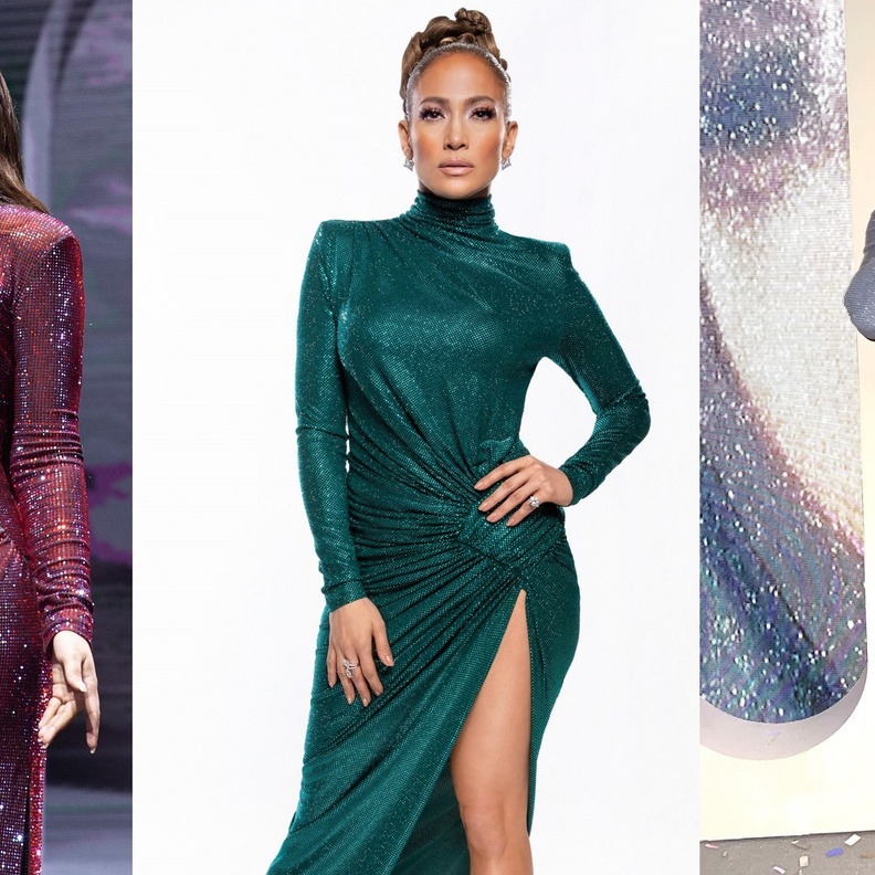 النجمات بفساتين براقة ومجسمة