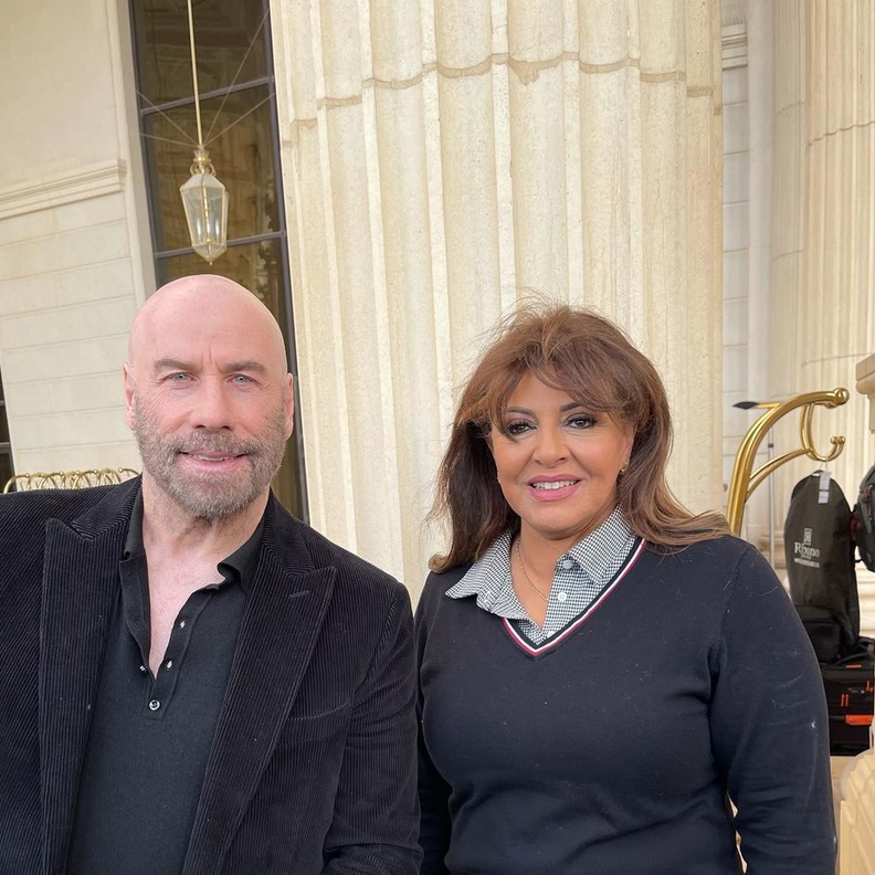 هالة صدقي وجون ترافولتا