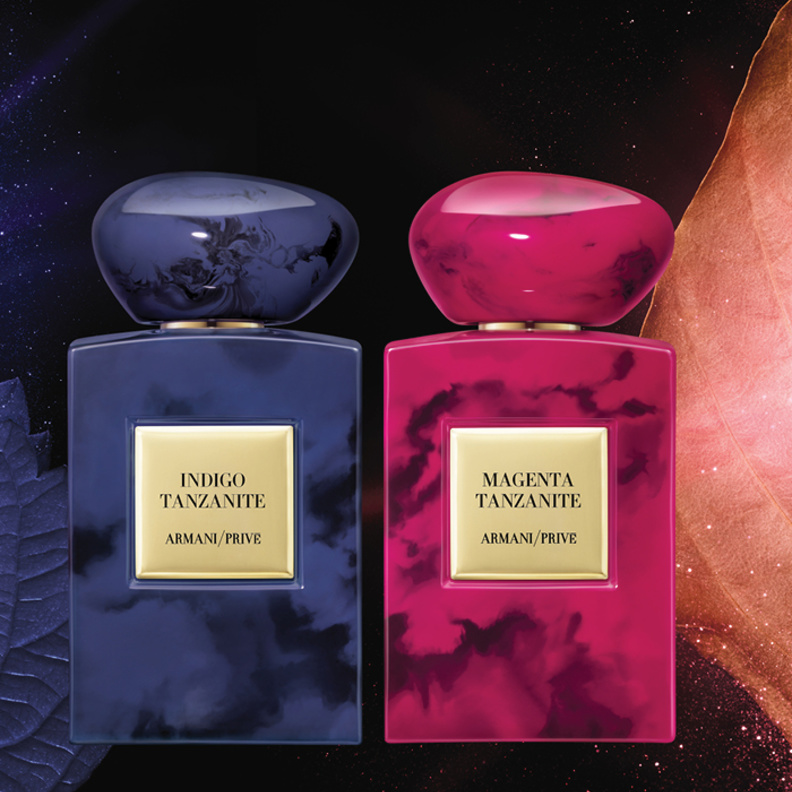 Armani Privé يطلق عطري INDIGO TANZANITE و MAGENTA TANZANITE  للإشادة بالألوان المذهلة لأفريقيا